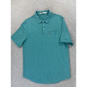 Criquet TOP SHELF Performance Short‎ Sleeve Polo Shirt (Men's Medium) Green